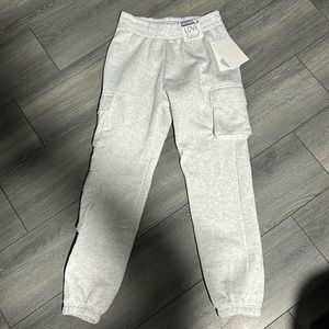 Heather Grey Cargo Joggers